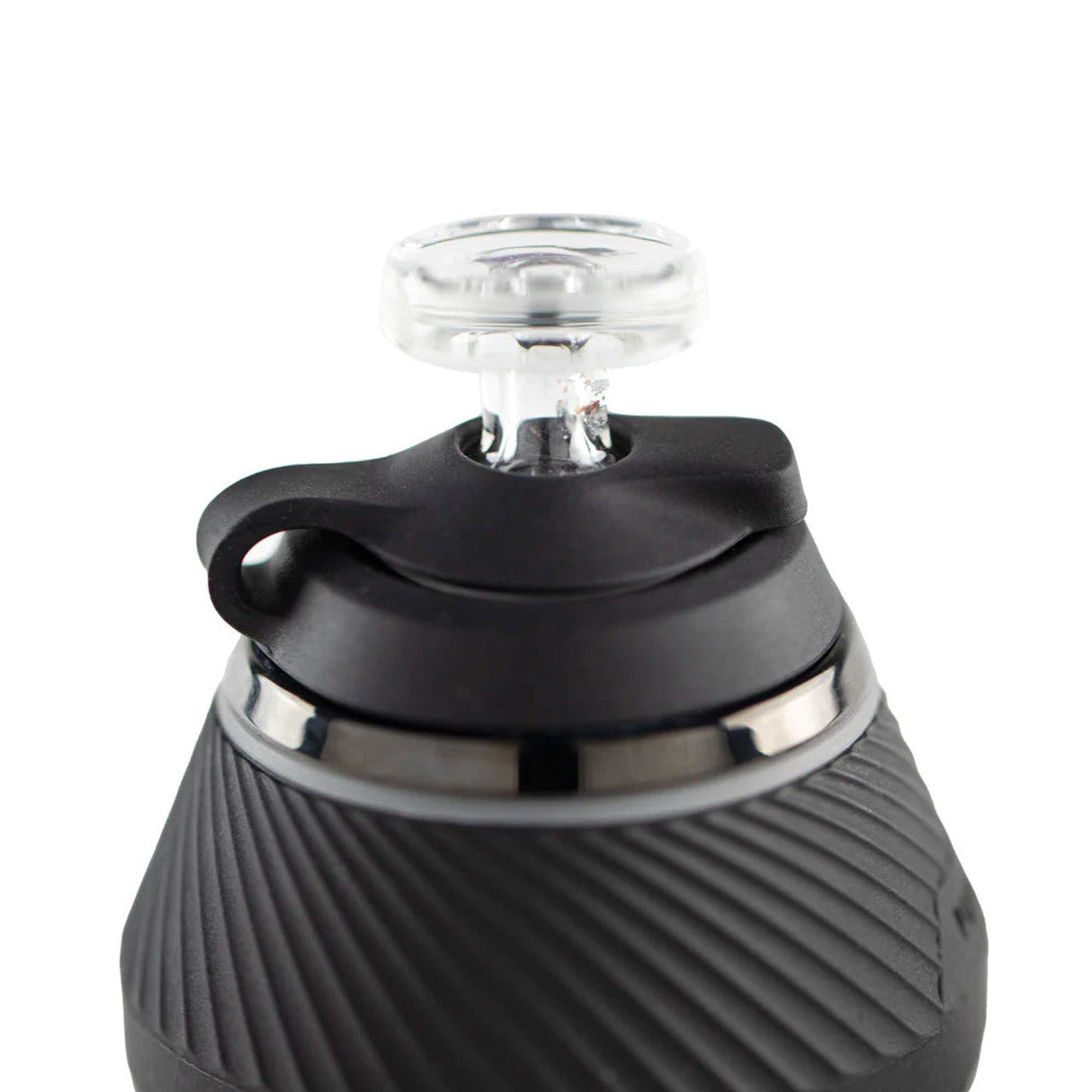 Puffco Proxy Ball Cap & Tether in black, 4-pack, close-up view, for precise vapor control