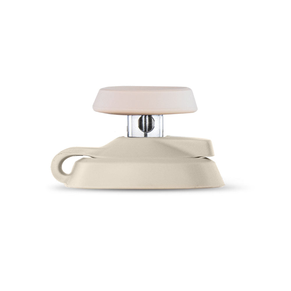 Puffco Proxy Joystick Cap in black, front view, for precise vaporizer control, made of silicone and glass