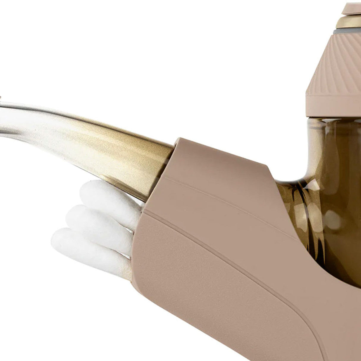 Puffco Proxy Travel Pack in Desert Storm color, close-up side view, for on-the-go dabbing