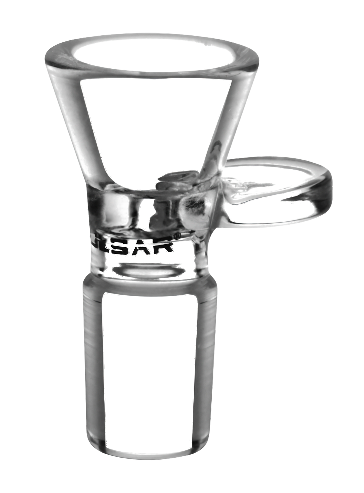 Pulsar Borosilicate Glass Male Herb Slide Bowl 18.8mm front view on white background