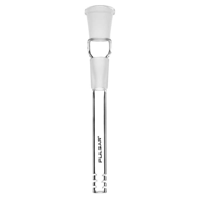 Pulsar 4" Borosilicate Glass Diffused Downstem for Bongs - Clear Front View