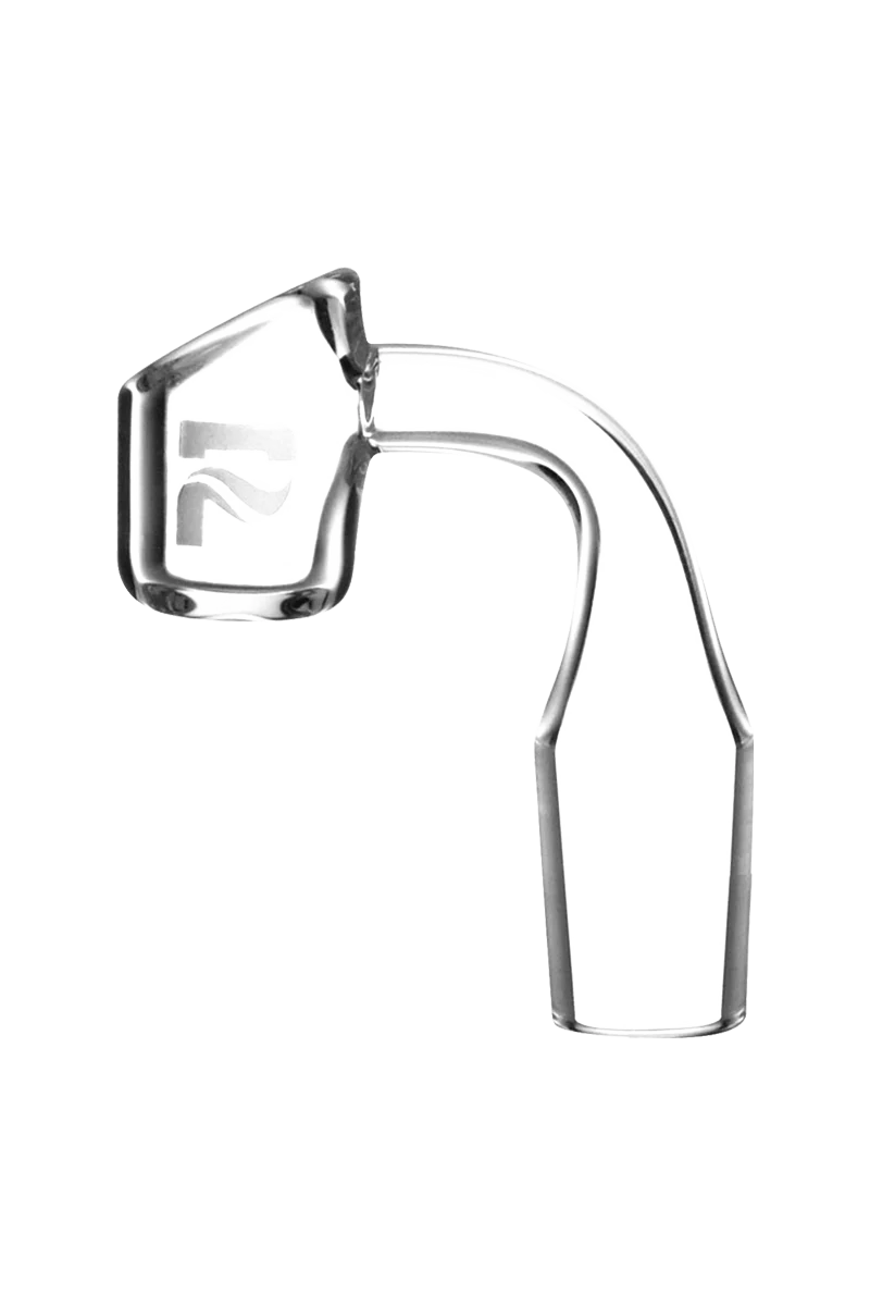Pulsar Quartz Banger, 4mm thick with 90-degree joint, side view on a white background