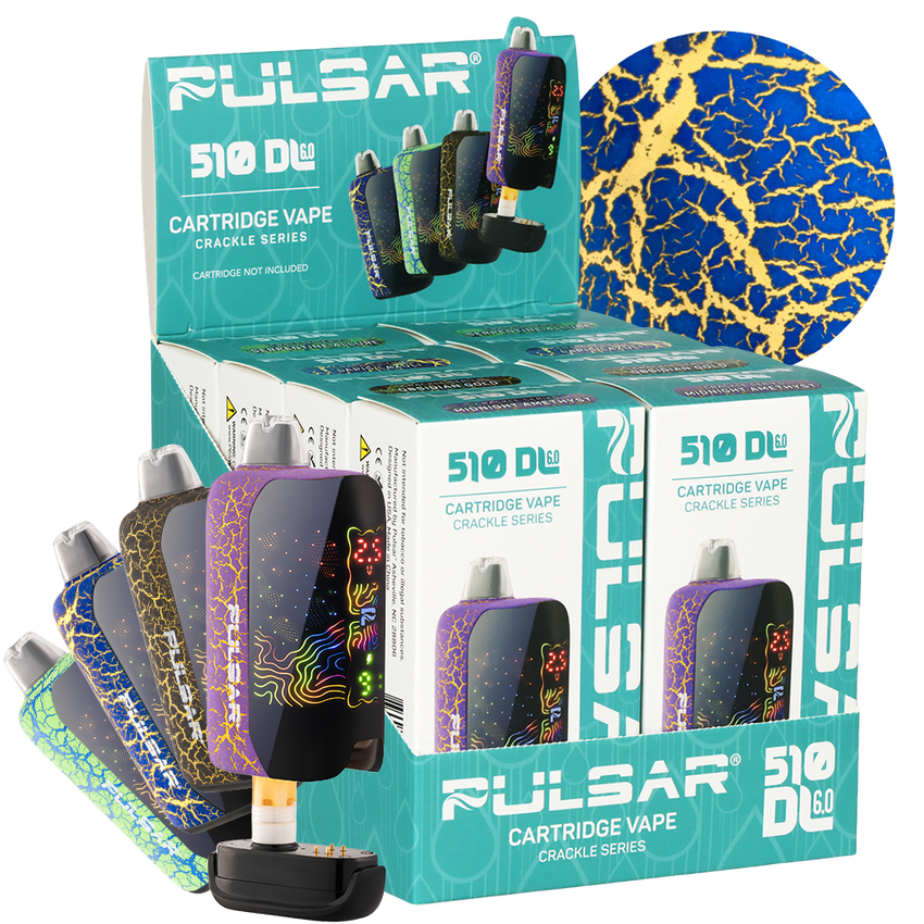 Pulsar 510 DL 6.0 Precision Voltage Control LCD Screen Vape Bar | Crackle Series | 1000mAh