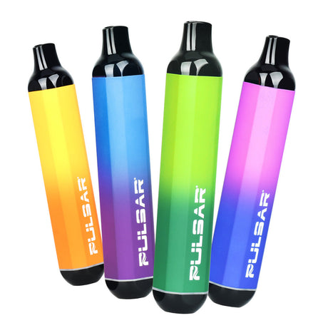 Pulsar 510 DL Vape Pens in Blue, Green, Red, and Rainbow, 320mAh Battery, Front View