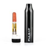 Pulsar 510 DL Lite Auto-Draw Vape Pen in black, front view on a white background, compact design