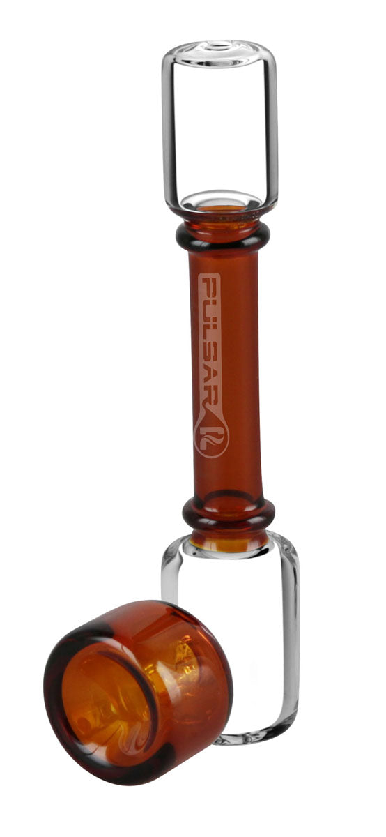 Pulsar 6" Steamroller Glass Pipe in Assorted Colors with Borosilicate Glass - Side View