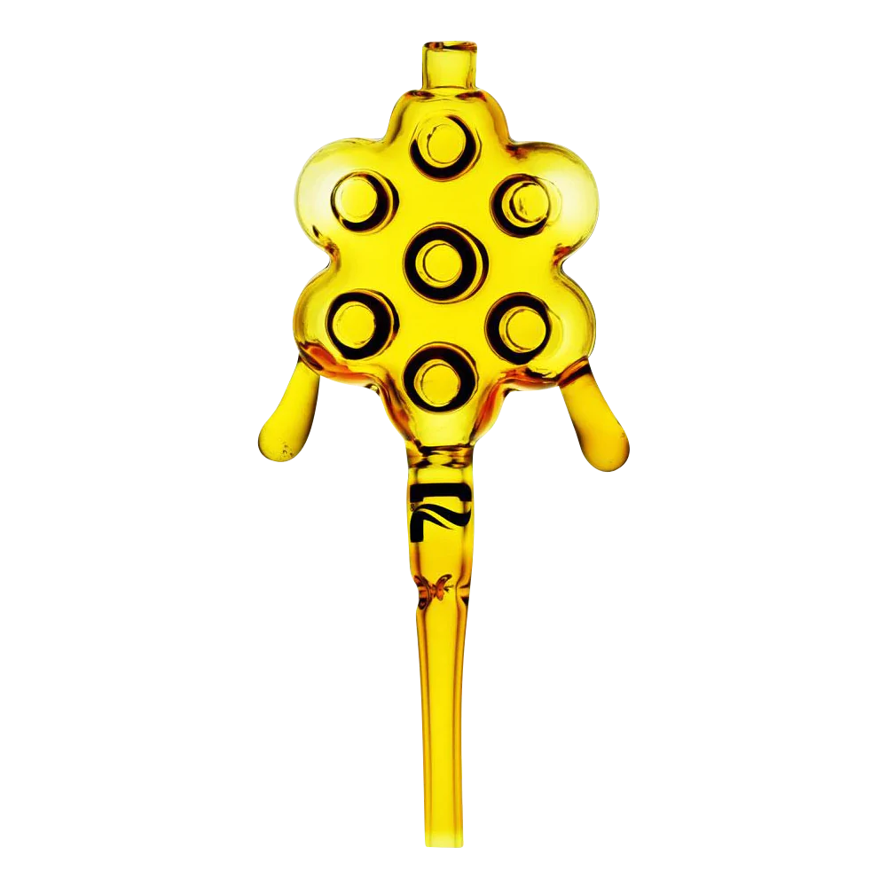 Pulsar 710 Honeycomb Glass Dab Straw, compact 5.5" size, front view on seamless white background