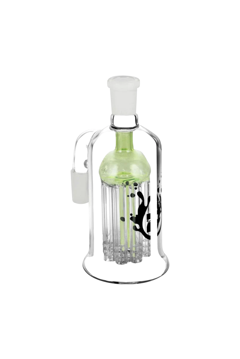 Pulsar 8 Arm Ash Catcher with tree percolator, 90-degree joint, front view on white background