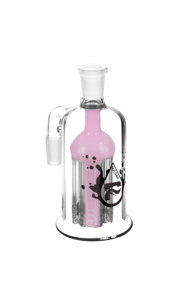 Pulsar 8 Arm Ash Catcher with Tree Percolator, 90 Degree Joint, Front View on White Background