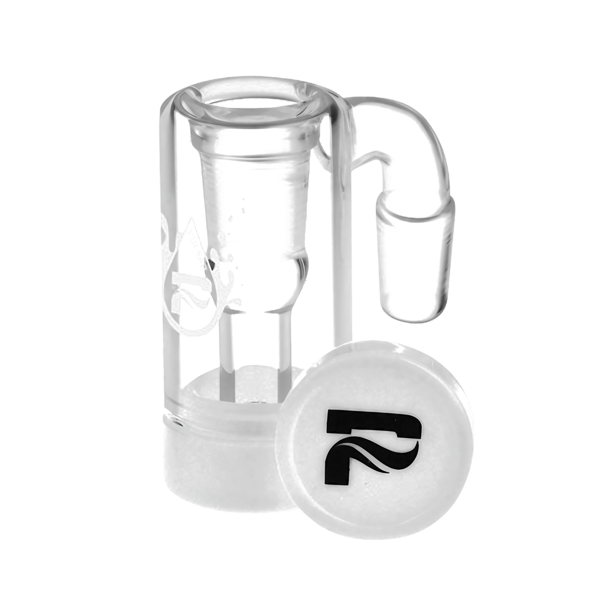 Pulsar 90 Degree 14.5mm Oil Reclaimer for Concentrates, Clear Glass, Side View