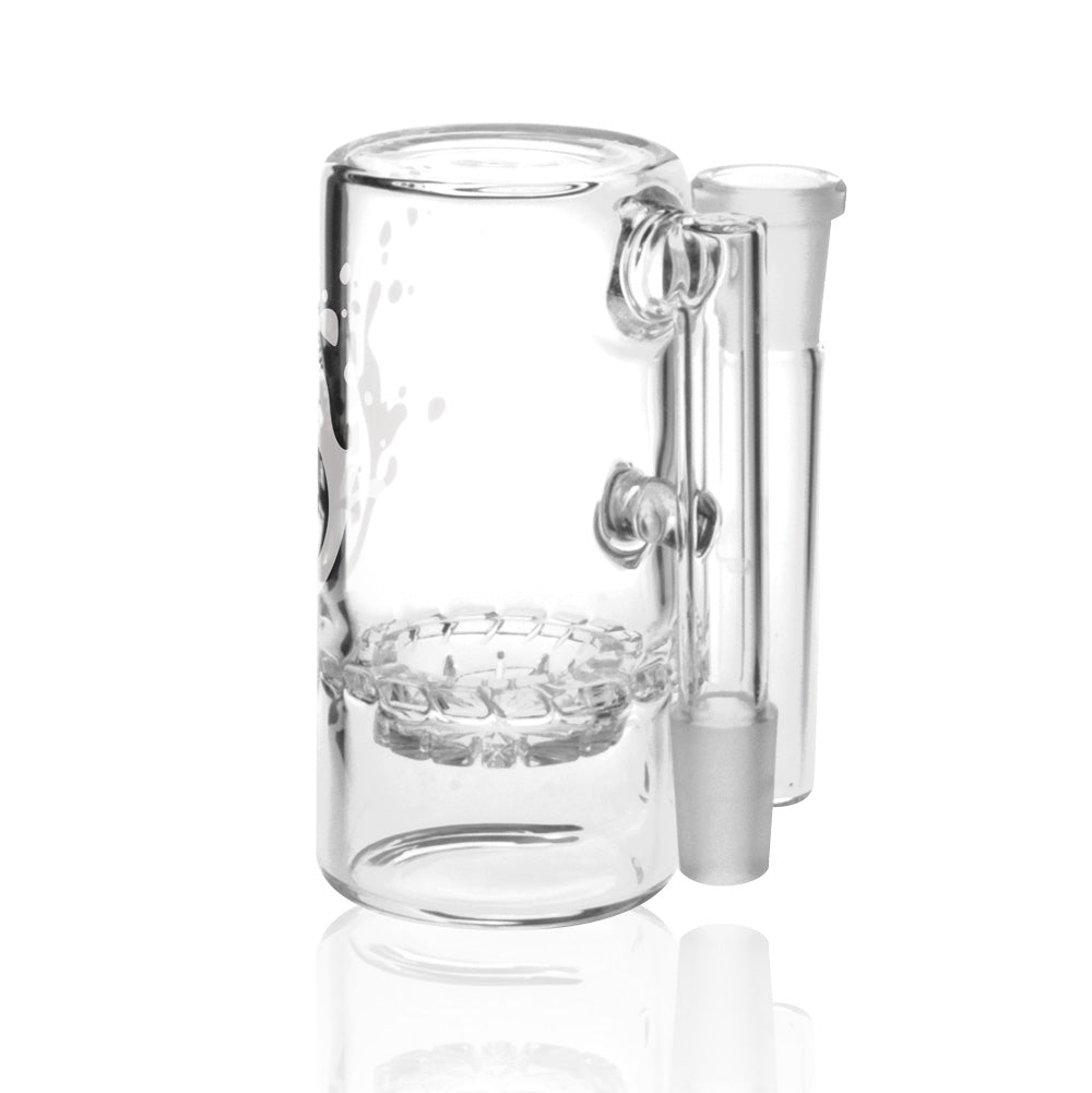 Pulsar 90° Turbine Ash Catcher with Showerhead Percolator - Clear Borosilicate Glass