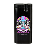 Pulsar Anodized Aluminum Dugout with Psychedelic Design, Front View, 4" for Dry Herbs