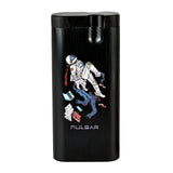 Pulsar Anodized Aluminum Dugout with Astronaut Design - 4" Hand Pipe for Dry Herbs