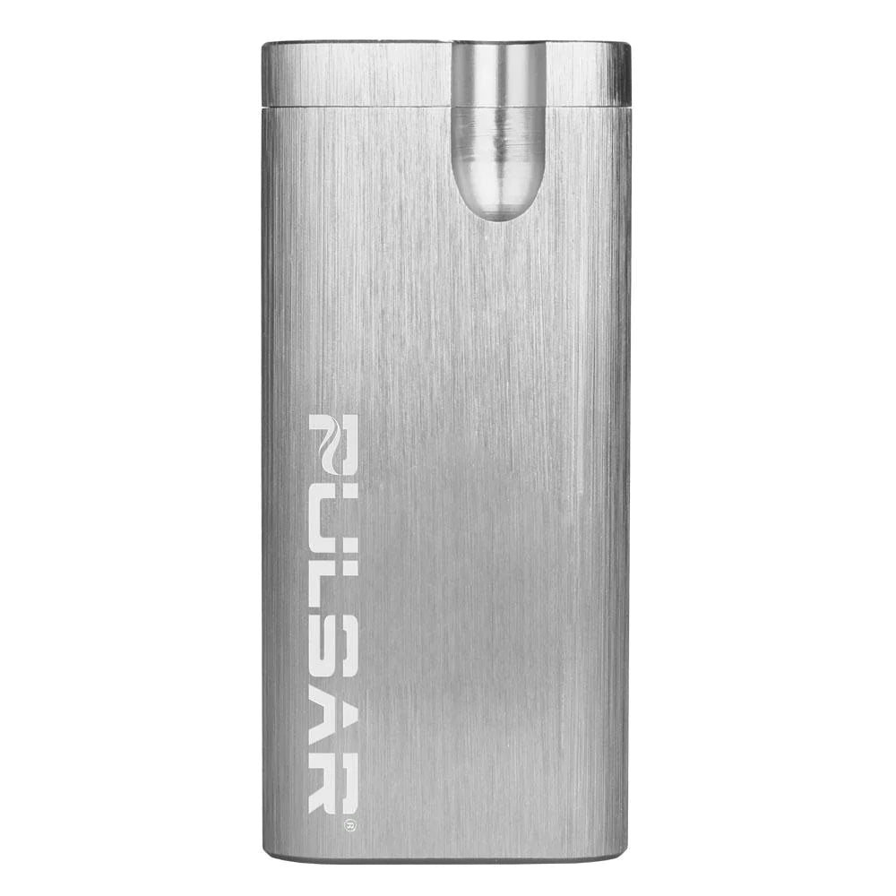 Pulsar Anodized Aluminum Dugout in Silver - Front View - Compact and Portable