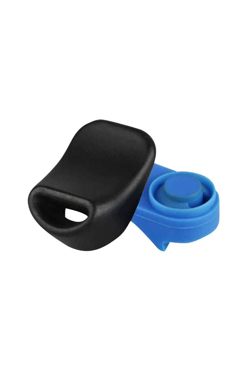 Pulsar APX 2 Vape black and blue replacement mouthpieces, compact design, front view