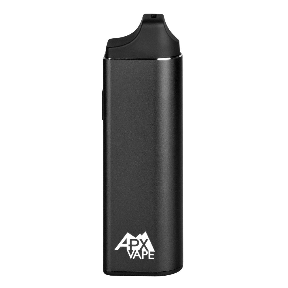 Pulsar APX Vape V3 Dry Herb Vaporizer in Jet Black - Front View with Sleek Design