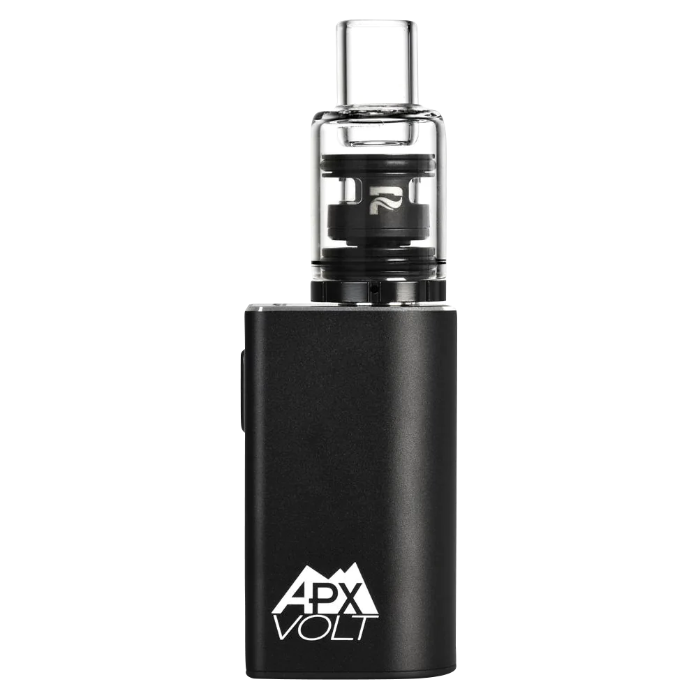 Pulsar APX Volt V3 in Black - Front View of Compact Variable Voltage Concentrate Vaporizer with Quartz Coil