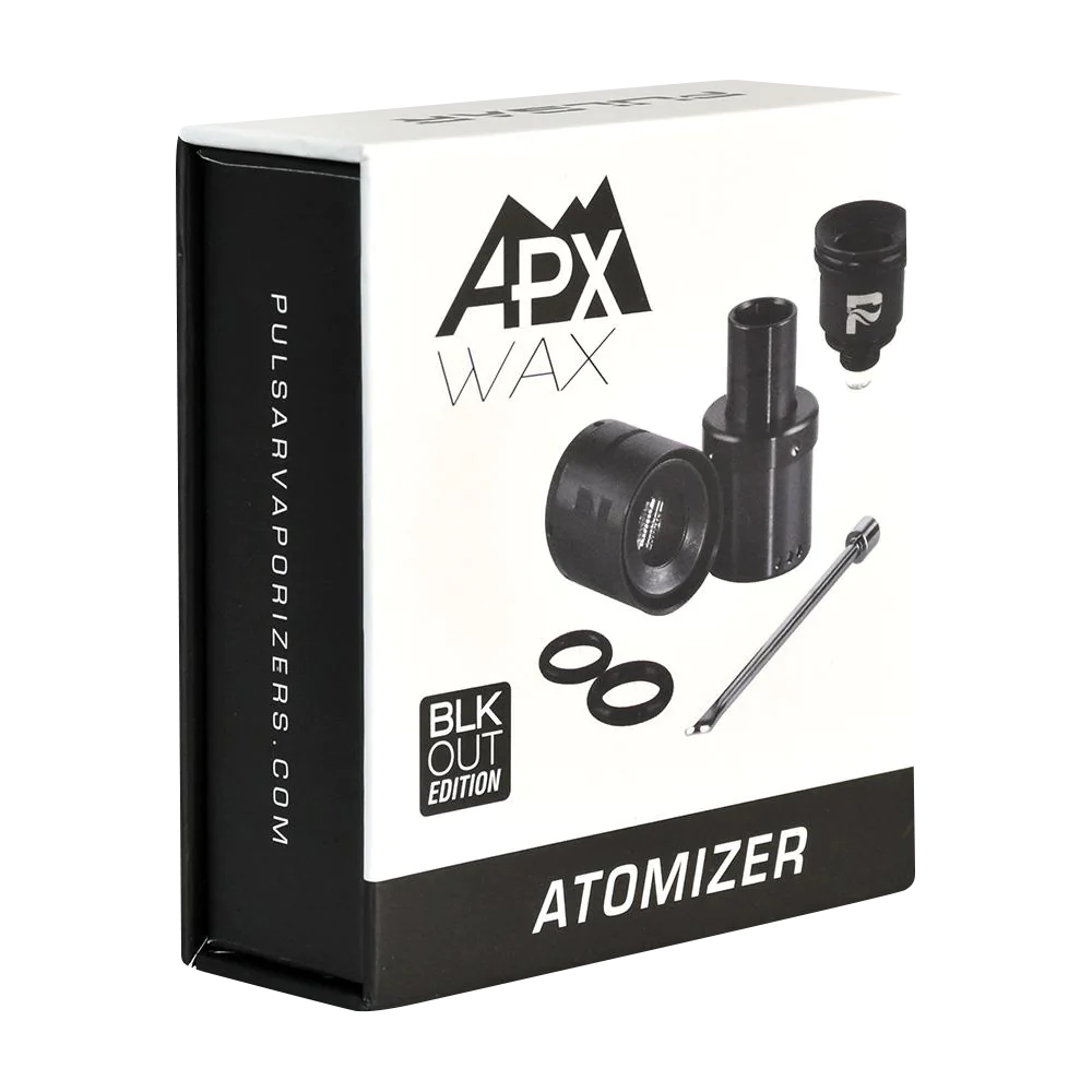 Pulsar APX Wax V3 Atomizer Kit - Full Metal Black Out Edition packaging and contents