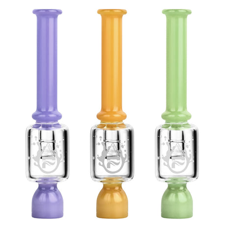 Pulsar Ash Catcher One Hitter Pipes in assorted colors, 5" borosilicate glass, front view