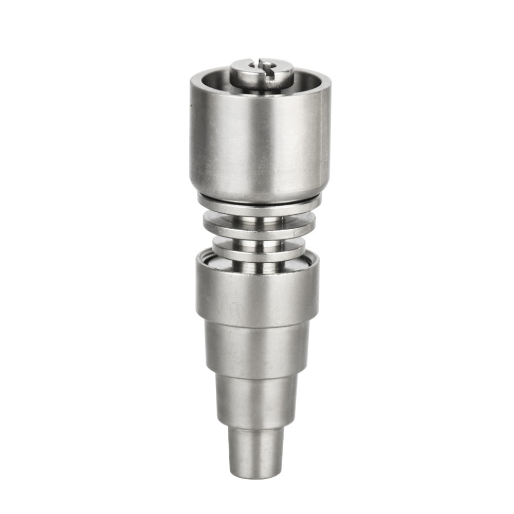 Pulsar Axial 6-in-1 Hybrid Nail, Titanium & Quartz, for Dab Rigs, Front View