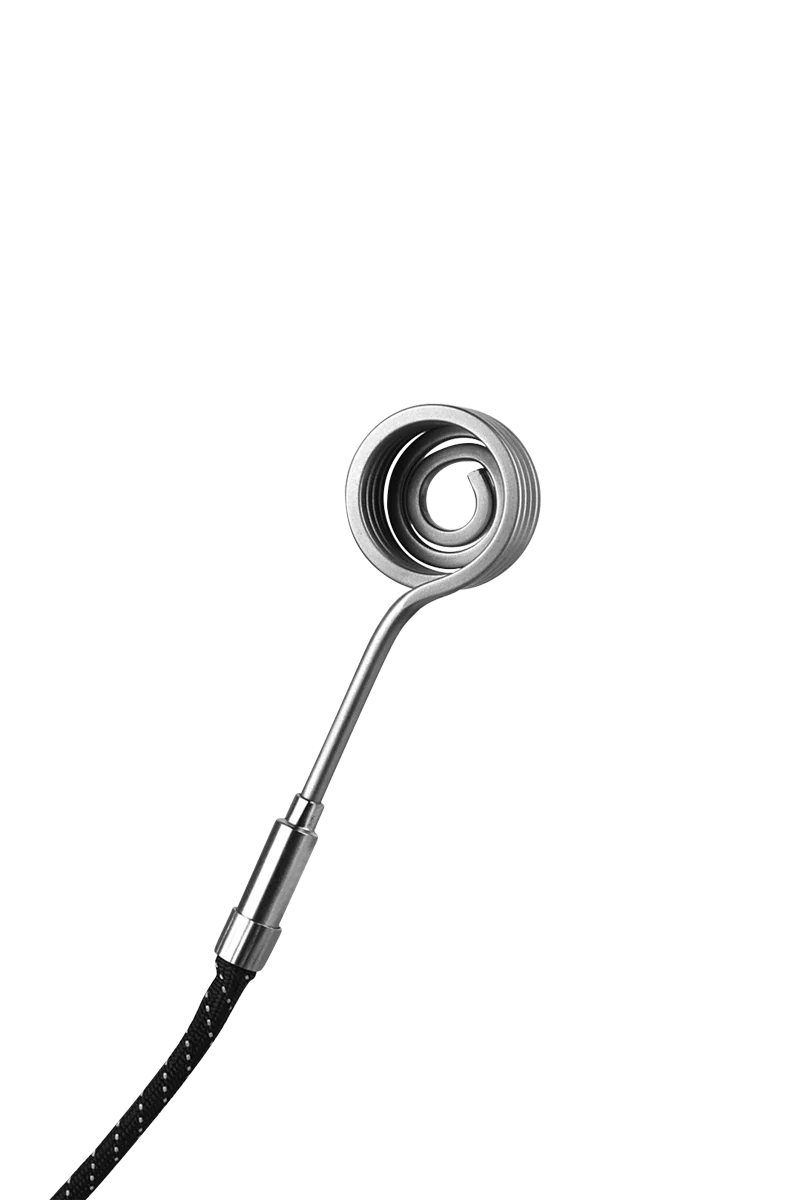 Pulsar Axial Mini eNail Kit for concentrates, 25mm steel coil, side view on white background