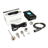 Pulsar Axial Mini eNail Kit for concentrates with 25mm steel nail, digital control box, and accessories