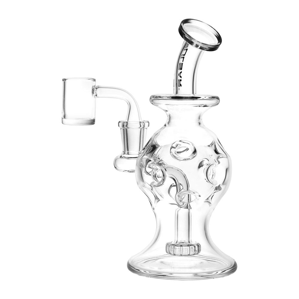 Pulsar Ball Egg Style Dab Rig with Disc Percolator, 7" 14mm Female Joint, Front View