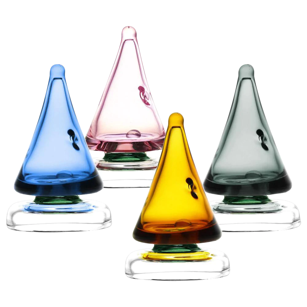 Pulsar Ball Spinner Carb Caps in assorted colors for Enails, made of borosilicate glass