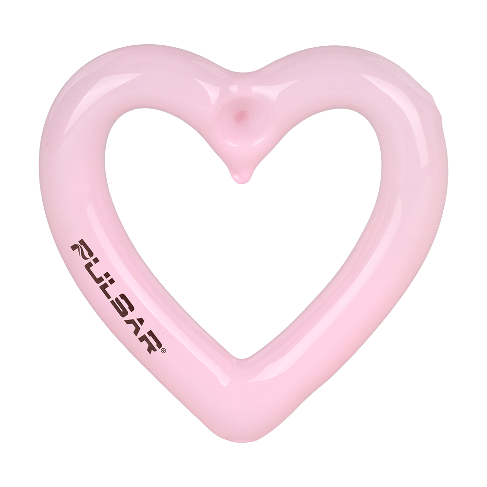 Pulsar Balloon Heart Glass Hand Pipe | 4.5" | 2pc Set