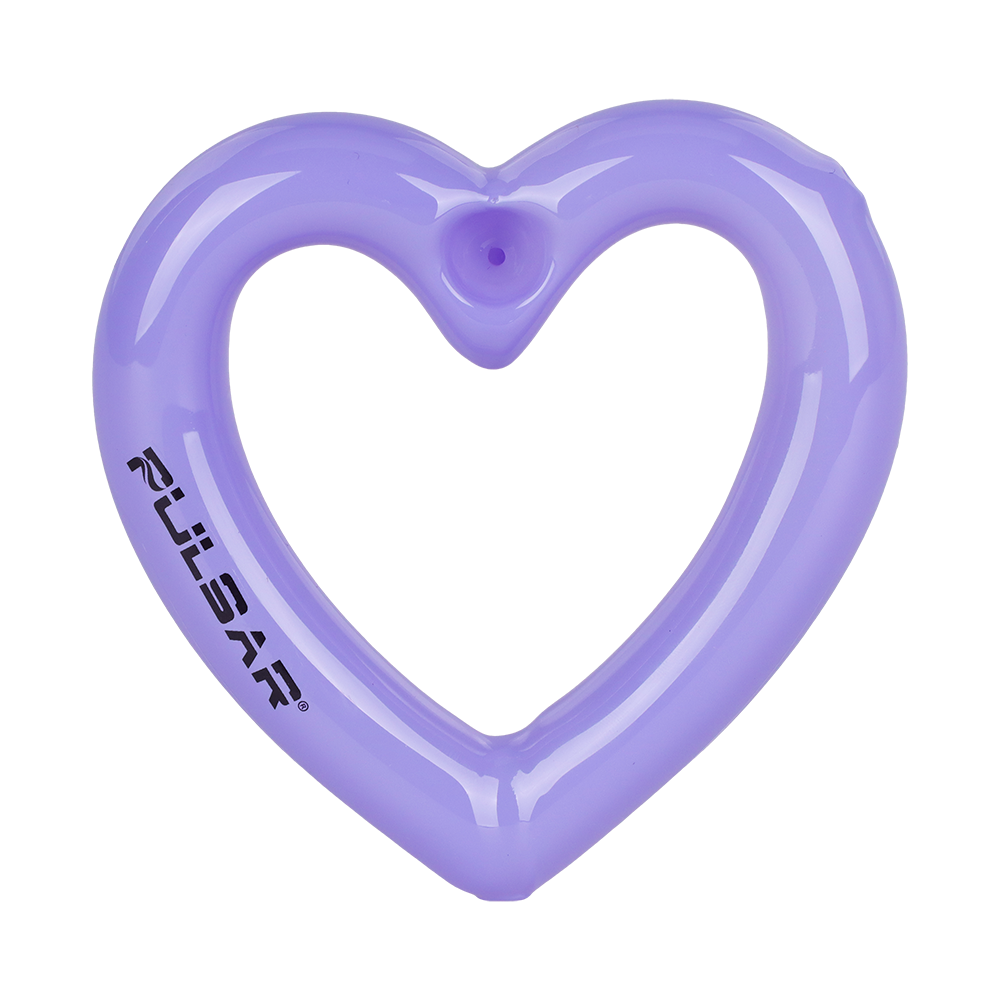 Pulsar Balloon Heart Glass Hand Pipe | 4.5" | 2pc Set