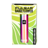 Pulsar Barb Flower Battery in vibrant rainbow finish with packaging, 1450mAh power