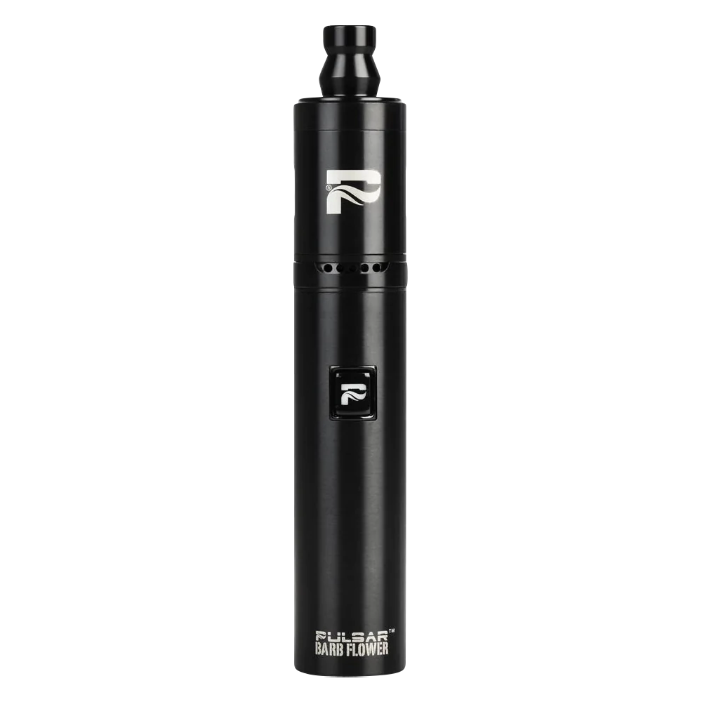 Pulsar Barb Flower Herb Vaporizer Kit in Black - Front View, Portable and Compact