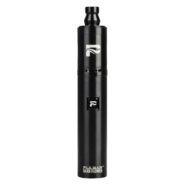 Pulsar Barb Flower Herb Vaporizer Kit in Black - Front View, Portable and Compact