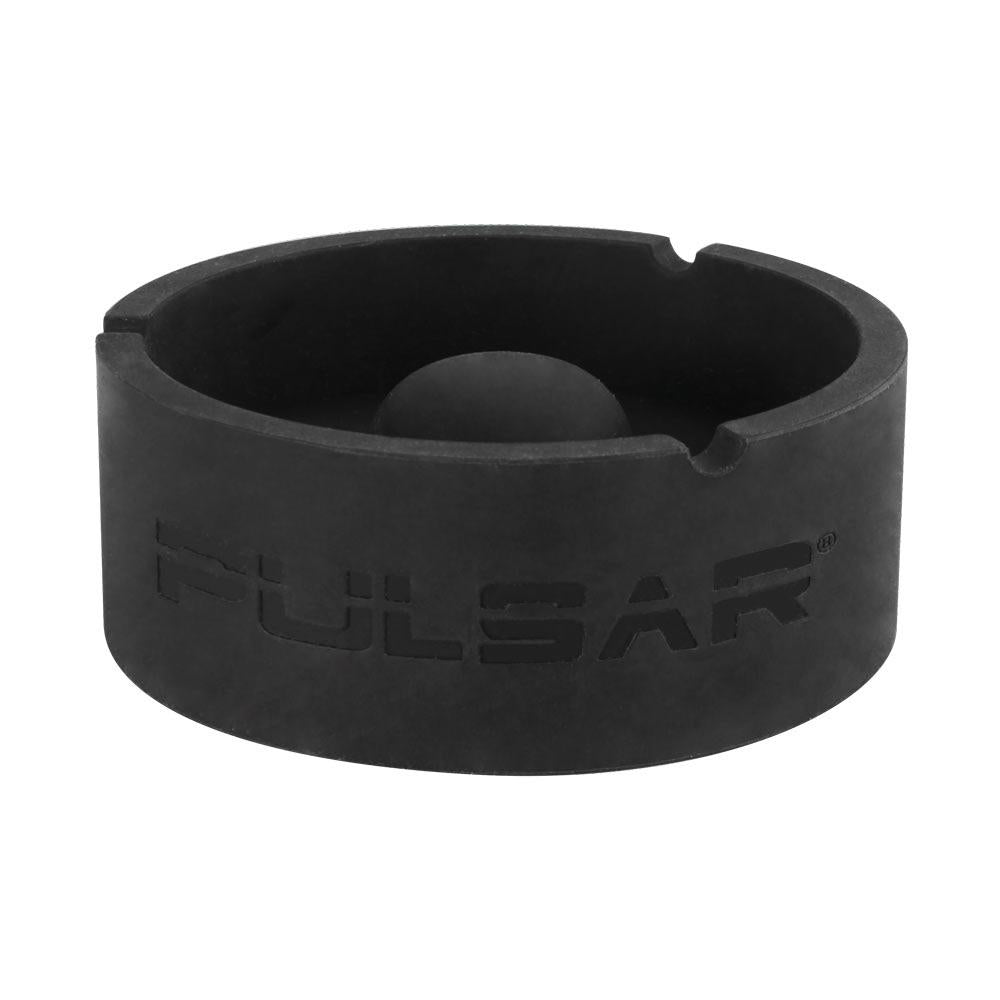 Pulsar Basic Tap Tray Ashtray in Black - Durable 4" Silicone with Tapping Center