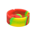 Pulsar Basic Tap Tray Ashtray in Rasta colors, durable silicone, 4" size, top view on white background