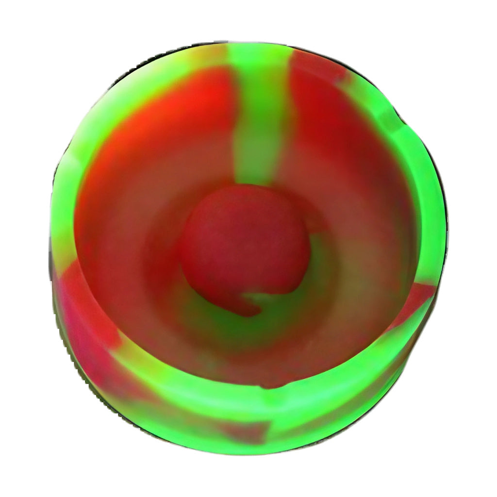Pulsar Basic Tap Tray Ashtrays in red and green, 4" silicone, top view