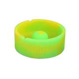 Pulsar Basic Tap Tray Ashtray in Silicone, Glowing Green, 4" Size - Top View