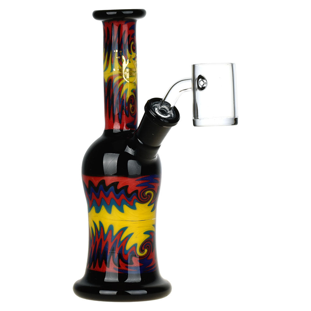 Pulsar Being Here Mini Dab Rig in WigWag Colors with Quartz Banger - Front View