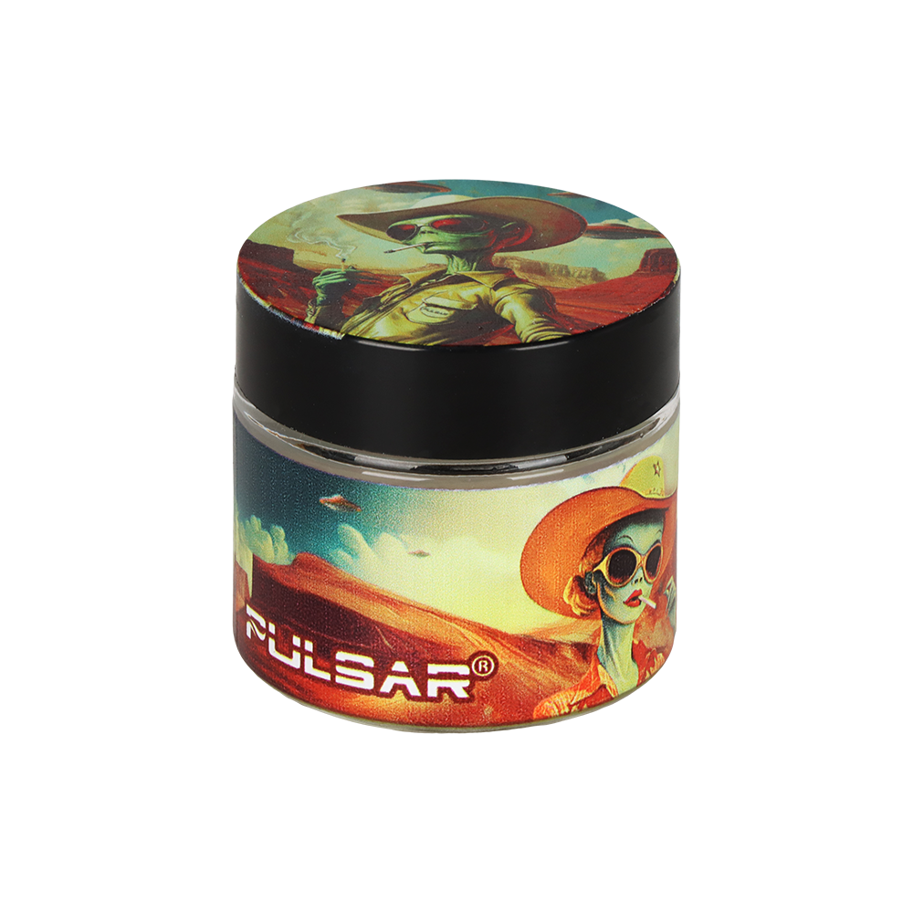Pulsar Bent Neck Water Pipe V2 Smokers' Hard Case Travel Set | Cowboy Alien | 6" | 14mm F