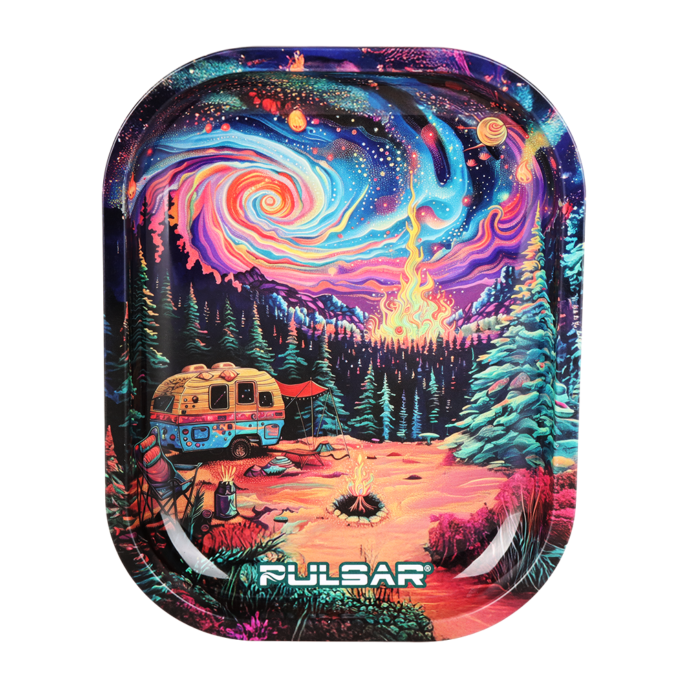 Pulsar Bent Neck Water Pipe V2 Smokers' Hard Case Travel Set | Starry Camp | 6" | 14mm F