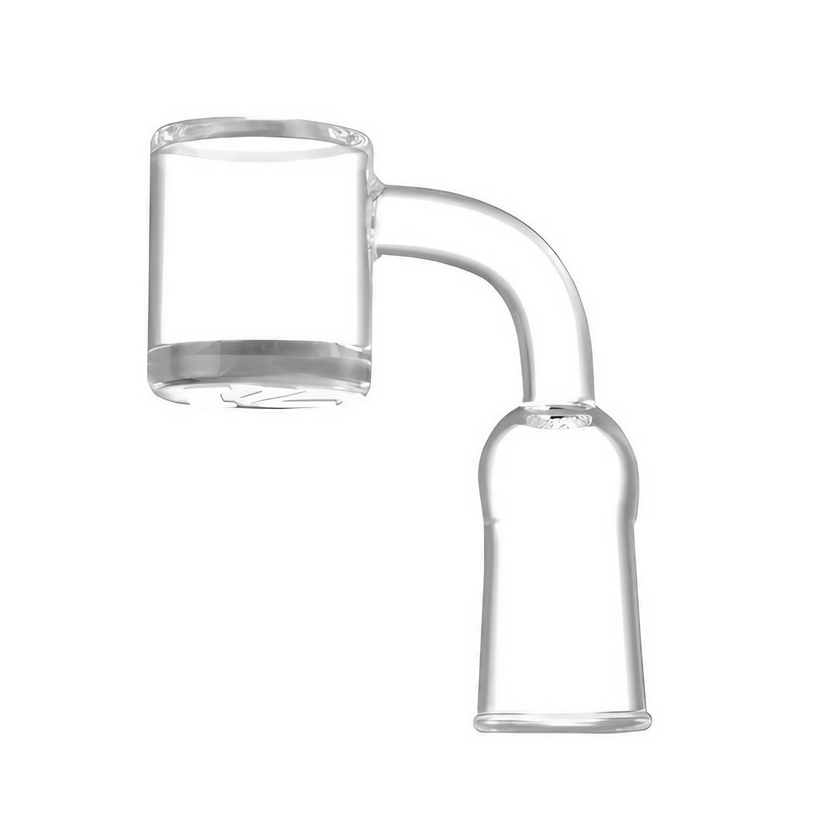 Pulsar Beveled Edge Quartz Banger 14mm Female Angled View on Seamless White