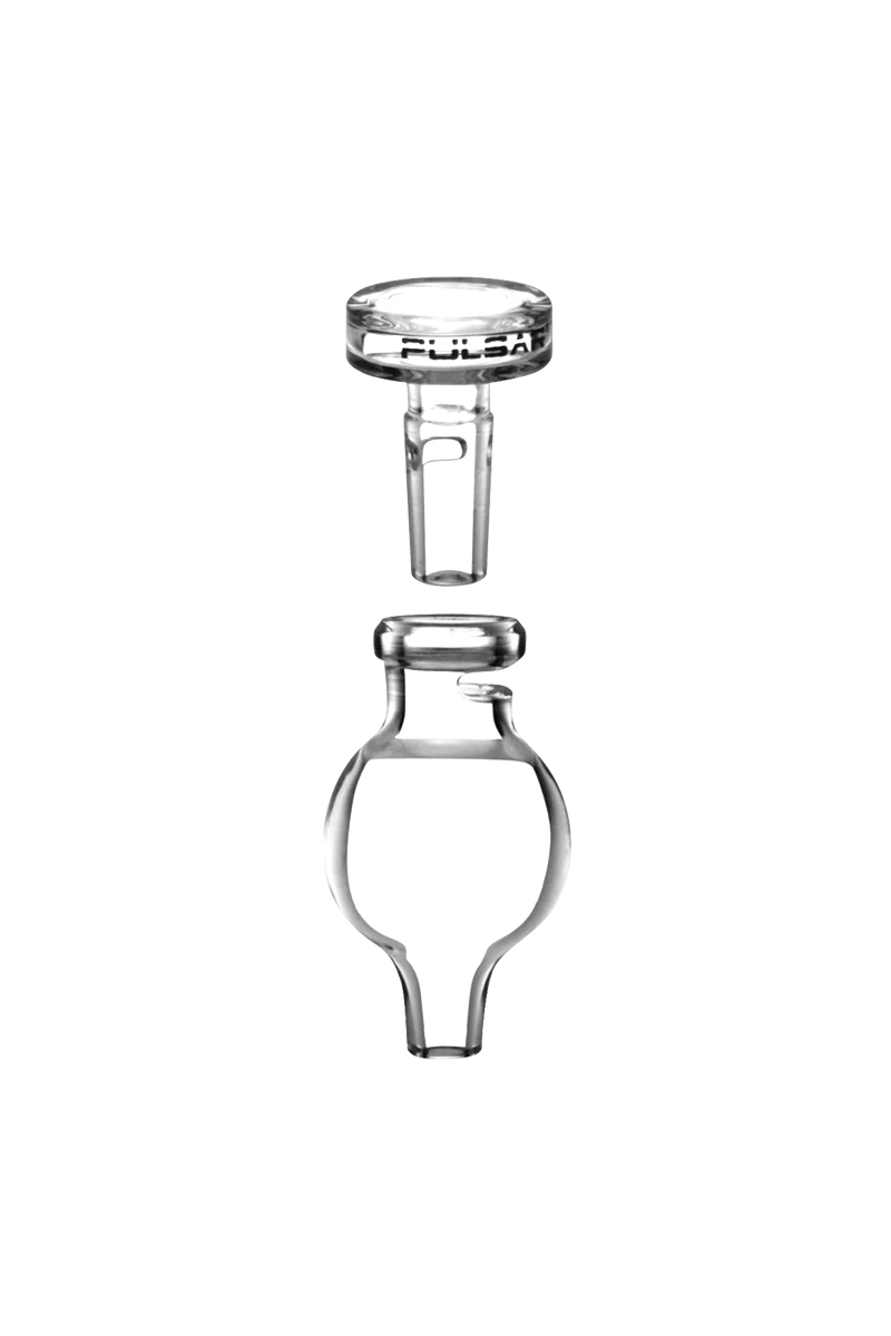 Pulsar Bubble Carb Cap for precision airflow control, durable borosilicate glass, side view