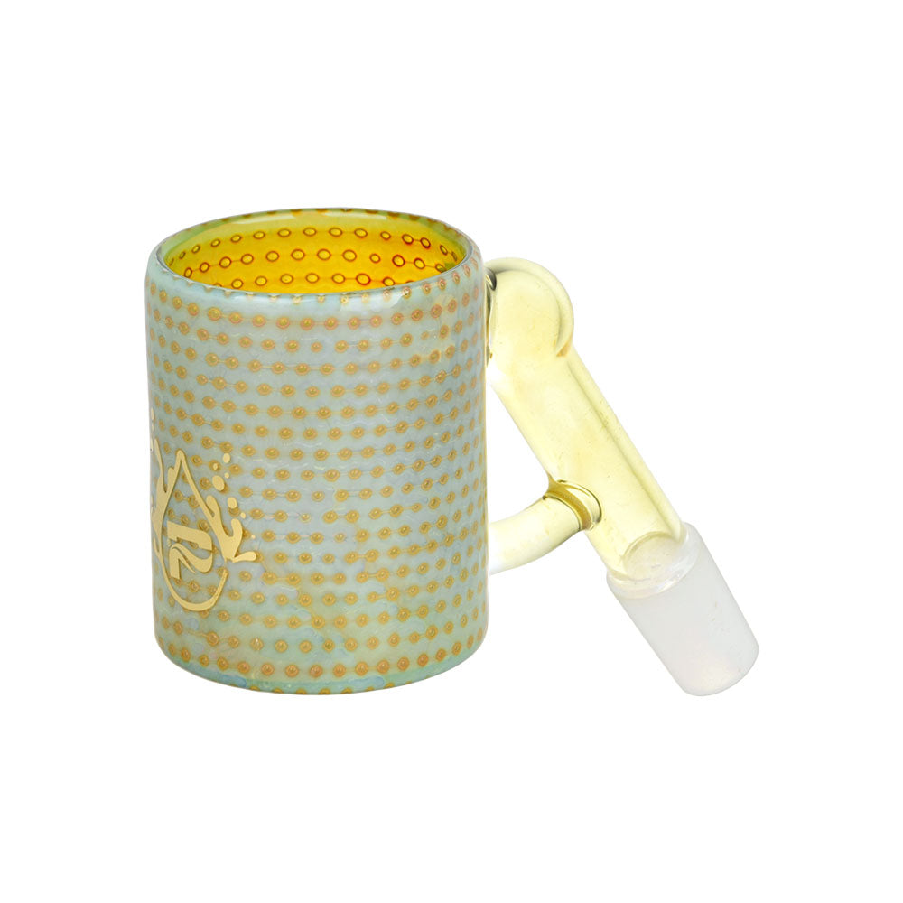 Pulsar Bubble Matrix Attachment in Green for Puffco Proxy, 45-degree joint, clear borosilicate glass