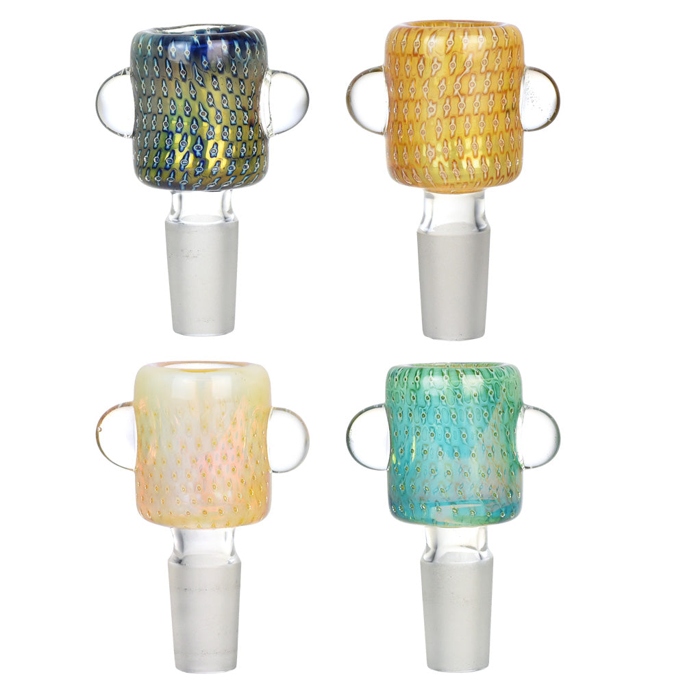 Pulsar Bubble Matrix Drum Style Bowl Slides in various colors with heavy wall borosilicate glass