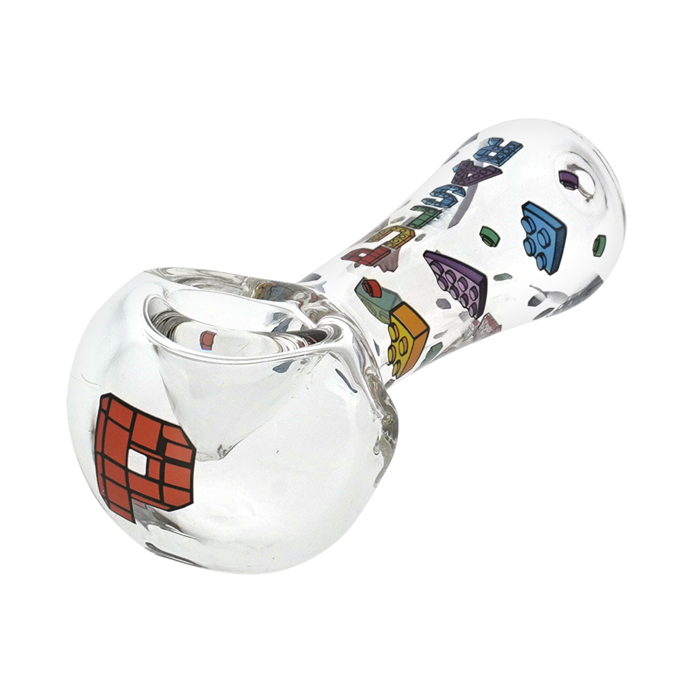 Pulsar Building Blocks Glass Spoon Pipe | 4.5" | 3ct Bundle