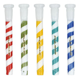 Pulsar Candy Stripe Downstem Set, 14mm & 19mm sizes, 5 pieces, Borosilicate Glass, front view