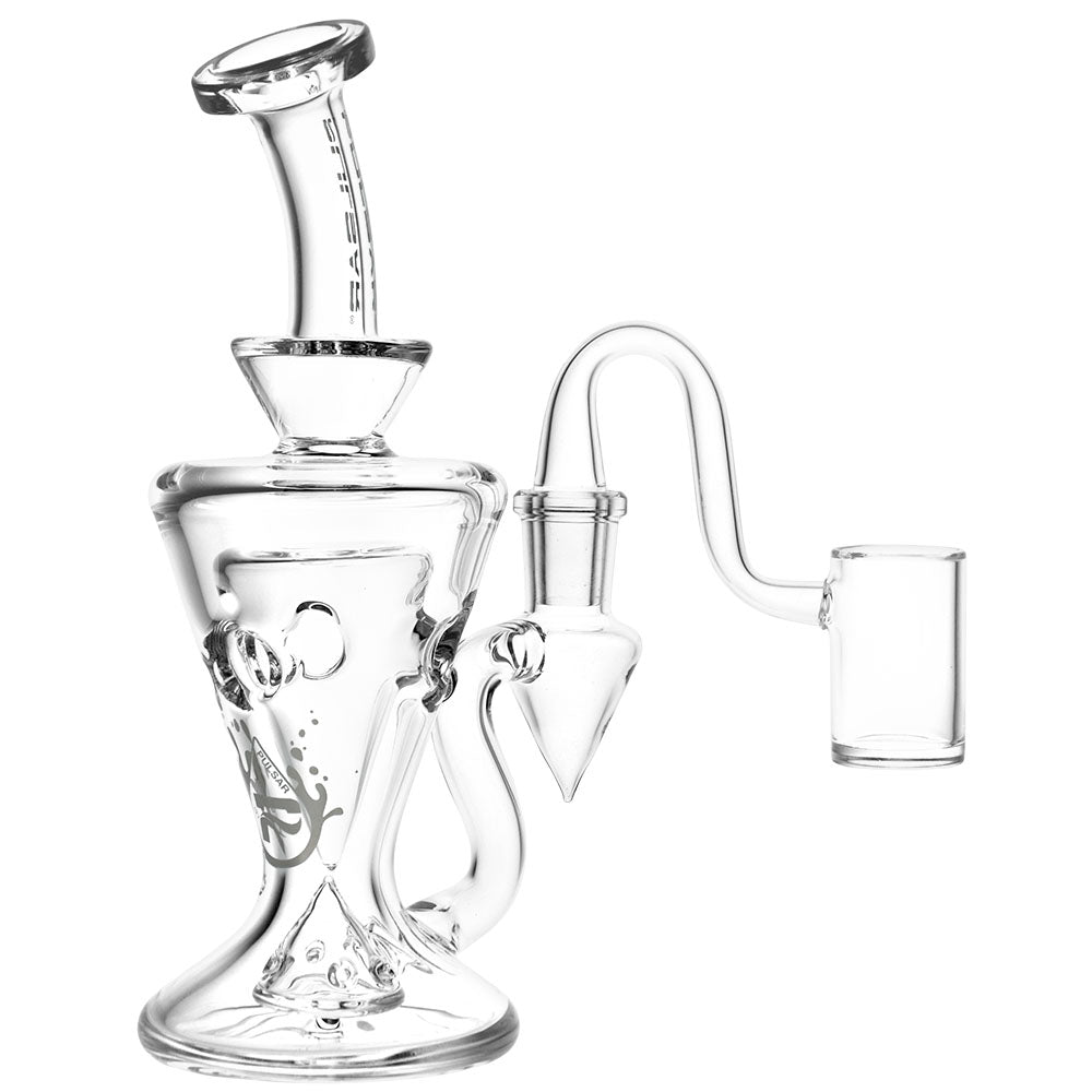 Pulsar Chalice Clear Borosilicate Glass Dab Rig with Banger - Front View