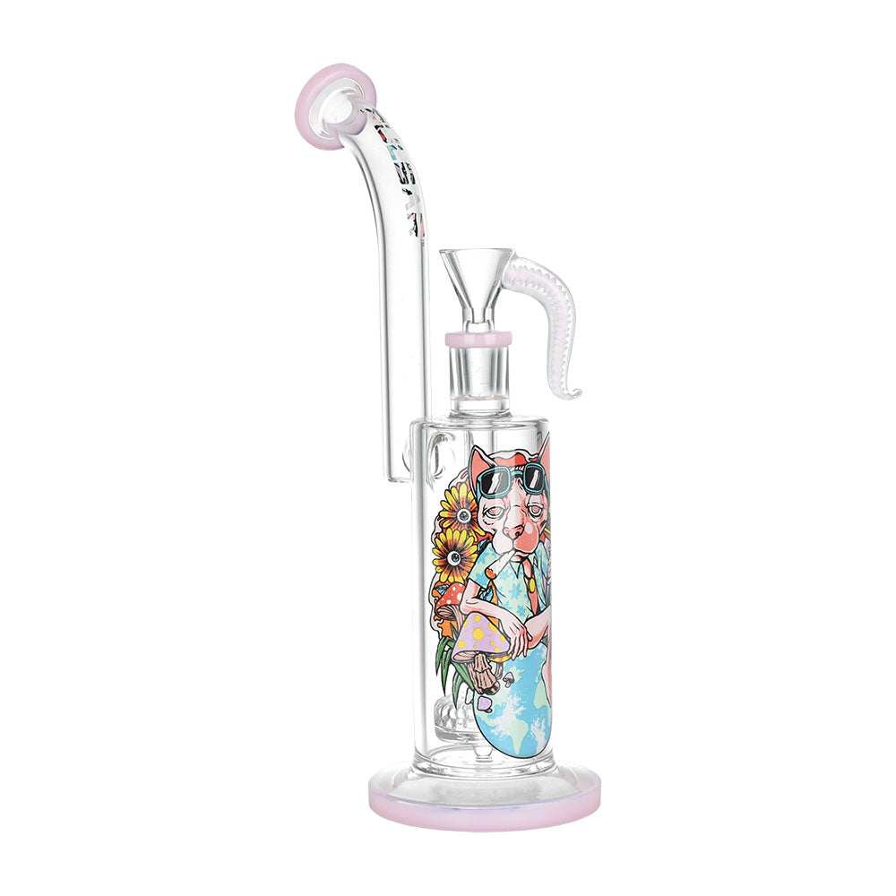 Pulsar Chill Cat Rig-Style Water Pipe, 10.5", 14mm Female, Borosilicate Glass, Front View