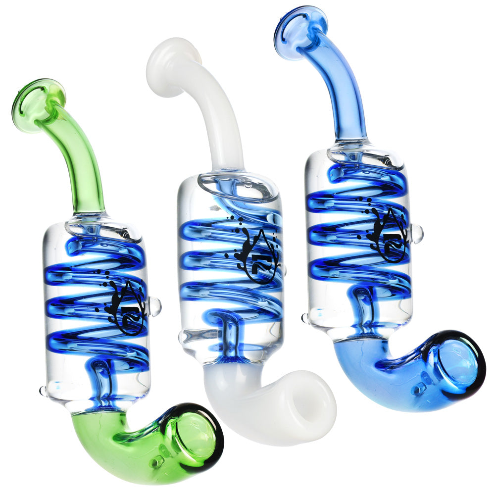 Pulsar Cold Snap Glycerin Sherlock Pipes with Borosilicate Glass in Green, White, Blue