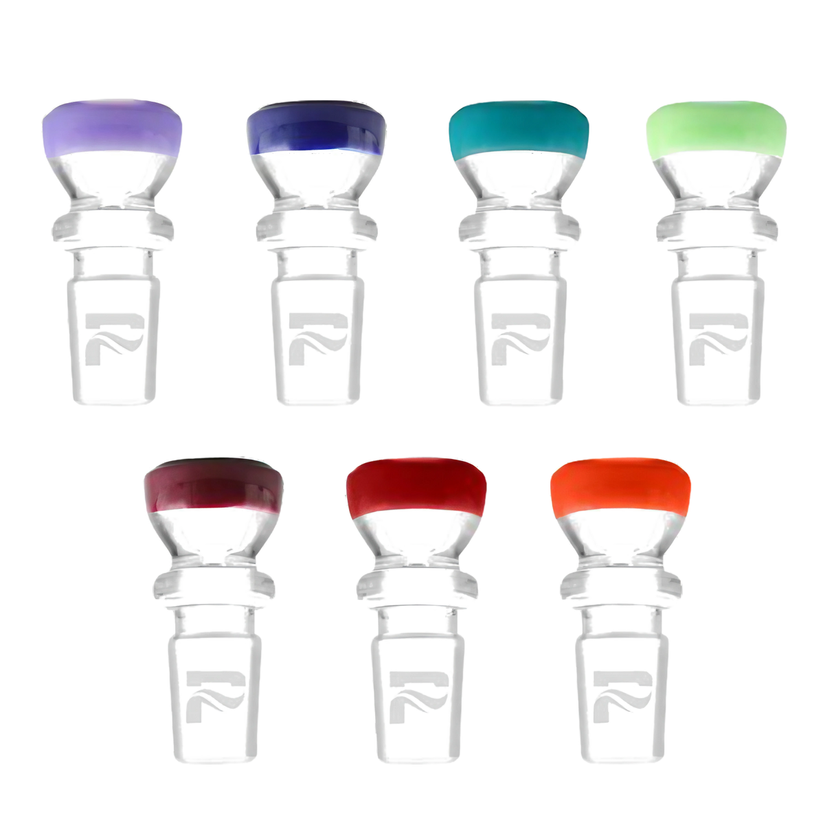 Pulsar Color Ring Herb Slide assortment in various colors, front view on white background